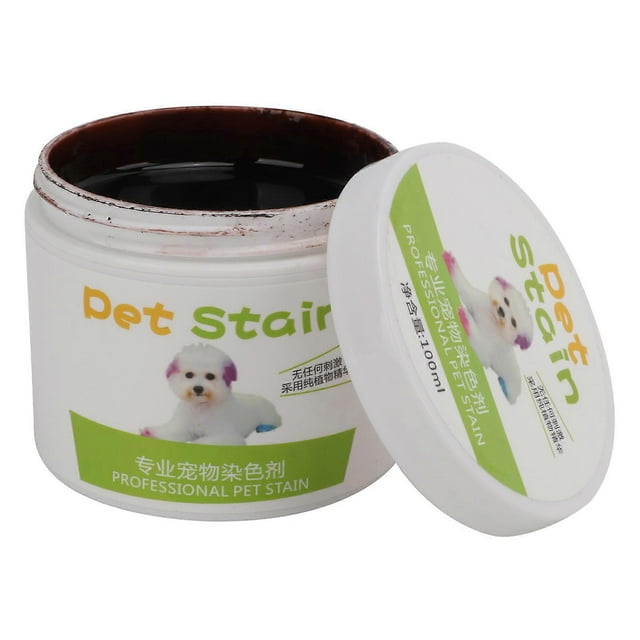 Teinture pour poils de chien, couleurs vives, large ouverture, teinture semi-permanente sûre pour chiens de compagnie, 100 g, brun chocolat