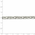 thumbnail image 5 of Solid 925 Sterling Silver 6mm Square Byzantine Chain Necklace 22" - with Secure Lobster Lock Clasp, 5 of 5