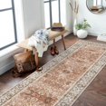thumbnail image 3 of Boho Vintage Round Rug ft- Faux Wool Dreely Washable Area Rug Small Distressed Throw Rugs Floor Carpet for Door Mat Entryway Bedrooms Laundry (Round - ; Diameter Border ), 3 of 6