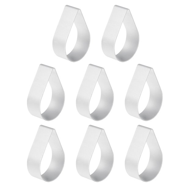 Cortador de Galletas Metal Unique Bargains 8uds Aleación Aluminio Forma Gota Agua Plateado