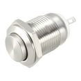 thumbnail image 1 of Interruptor de botón pulsador metálico momentáneo Uxcell cabeza alta diámetro de montaje de 12mm 1NO AC250V 2A, 1 of 3