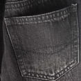 thumbnail image 6 of KIDSCOOL SPACE Little Girls Wide-leg Colored Denim Jeans, 5-14T Loose Elastic Waist with String Ripped Flared Pants,Black,5-6 Years, 6 of 8