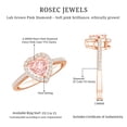 thumbnail image 5 of Rosec Jewels IGI Certified 1 Carat Lab Grown Pink Diamond Heart Engagement Ring - Fancy Pink Color - VS1 Clarity - Romantic Gift For Her, 14K Rose Gold, US 4.00, 5 of 8