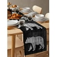 thumbnail image 6 of Ldtrchee Black White Bear Table Runner 72 Inches, Farmhouse Country Retro Wood Grain Bed Runner Dresser Scarves Tabletop for Indoor Outdoor Parties/Ceremony/Banquet, 13" x 72", 6 of 8