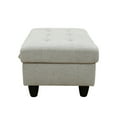 thumbnail image 3 of JESTOP Ottoman with Storage, Fabric Ottoman Foot Rest Stool, Rectangle Upholstered Footstool, Storage Bench, 34", 3 of 8