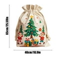 thumbnail image 3 of ToyKingdee Christmas Santa Sack - Soft Linen Christmas Drawstring Gift Bag for Gifts, Toys, Candy Storage, 3 of 6
