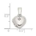 thumbnail image 5 of G & W Sterling Silver CZ Heart Locket, 5 of 5