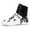 White, variant on SKIUHS Men's High-Top Boxing Shoes - Stylish Patterned, Breathable Fabric & Microfiber with Non-Slip Sole & Ankle Support for Boxing Training & Matches
