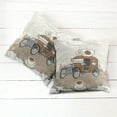 thumbnail image 6 of Ambesonne Cars Throw Pillow Cover 2 Pack, Old Fashioned Ride Coffee, 20", Caramel Cocoa White, 6 of 7