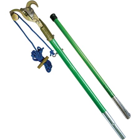 Hollowcore Fiberglass Landscaping Kit: Includes Pruner Mounted on Pole, Base Pole, and Pruner Rope