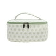 thumbnail image 1 of Bolsas de Maquillaje de Viaje de Puntos Cuadrados Ligeras Únicas 1 Pc para Viaje Blanco Verde de Poliéster, 1 of 5