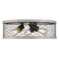 thumbnail image 2 of Wry Lighting Bailey 3-light Flush Mount in Matte Black, 2 of 2