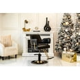 thumbnail image 6 of Berkeley Styling Chair Hair Salon Chair Beauty Spa Furniture, Black Cushion Gold Frame, 6 of 6