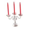 thumbnail image 5 of LeeQinersw 1/12 Dollhouse Candle Holder Doll House Candlestick for Cabinet Shelf Mantel Silver and Red, 5 of 9