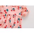 thumbnail image 6 of FRSASU Kids Clothing Clearance born Infant Baby Girls Print Ruched Romper Bodysuit Hairband Clothes Outfits Pink 90(18-24 Months), 6 of 9