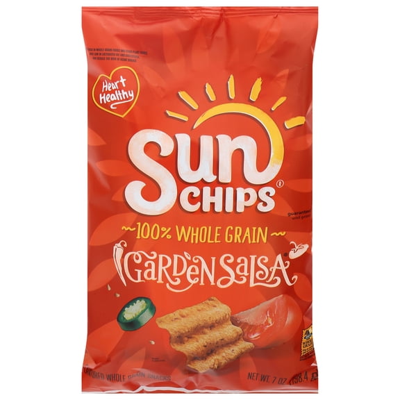 Pack Of 2 SUNCHIPS 100% Whole Grain Garden Salsa Chips, 7 oz (Package May Vary)