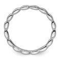 thumbnail image 5 of Auriga Fine Jewelry 925 Sterling Silver Rhodium Rice Bead Ring for Women Size 9, 5 of 6