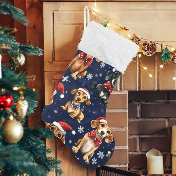 Christmas Snowflakes Dogs Large Size Christmas Stockings Xmas Stocking Holiday Party Decorations