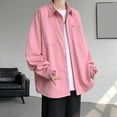 thumbnail image 6 of JTieacloth Business Casual Shirt Men's Long Sleeve Lapel Shirt Casual Solid Holiday Cardigan Shirts Tops Pink, 6 of 6