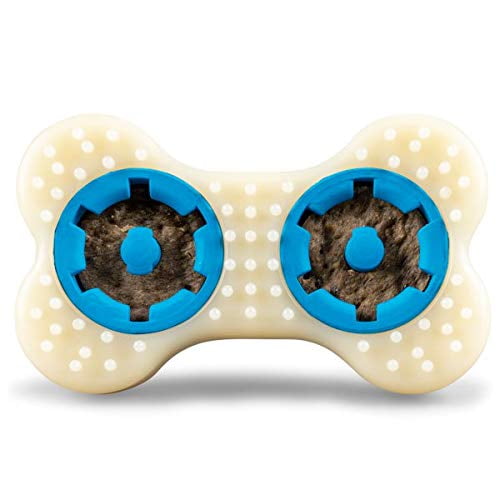 MPP Dog Toy Rawhide Treat Dispenser Ring Holder Forever Bone Durable Busy Nylon Chew (Small)