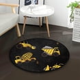 thumbnail image 5 of Dreamtimes Hand Drawn Construction Machines Pattern Round Area Rug 3Ft Small Round Area Rug Soft Bedroom Entryway Foyer Throw Mat Washable Non-Shedding Non-Slip Sofa Nursery Carpet, 5 of 5