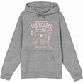 thumbnail image 4 of Scooby-Doo Too Scared To Care Adult Heather Gray Long Sleeve Hoodie-XXL, 4 of 6