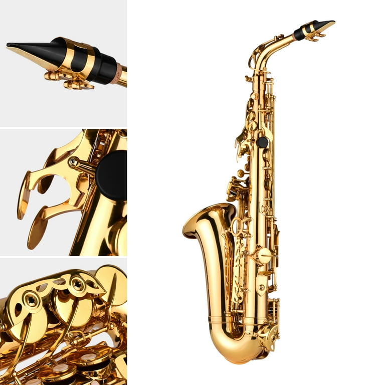 Eccomum Eb Alto Saxophone for Beginners Student Sax Full Kit Brass