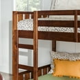 thumbnail image 6 of Walker Edison Traditional Slatted Twin Over Twin Bunk Bed, Walnut, 6 of 15