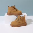 thumbnail image 2 of SNNROO Trendy Cool Solid Color Boots With Side Zipper For Baby Boys  Wear-resistant Non-slip Boots For Spring And Autumn, 2 of 6