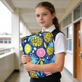 thumbnail image 6 of Haosy Accordion File Organizer Zipper Binder 500 Sheet 6-Tab Expanding File Folder Multi-Pocket 1.2 Inch 3 Ring Vibrant Tropical Pineapple Orange, 6 of 7