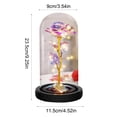 thumbnail image 3 of Glass Dome Gold Foil Rose Ornament with LED Fairy Lights, Shatterproof Everlasting Flower Decor for Home, Romantic Valentine's Day Birthday Anniversary Gifts for Women, Elegant Table Centerpiece, 3 of 6