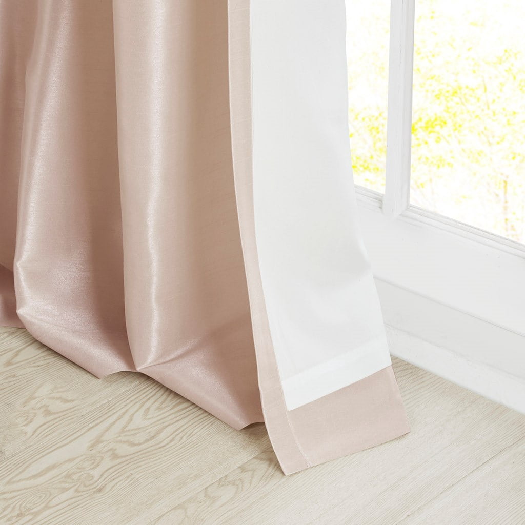 Twist Tab Lined Window Curtain Panel Blush 50"x95"