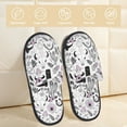 thumbnail image 2 of Balery Cowboy Pantuflas de Casa de Felpa Silenciosas con Diseño Estampado, Zapatillas Cómodas Antideslizantes de Algodón para Interior-Large, 2 of 8