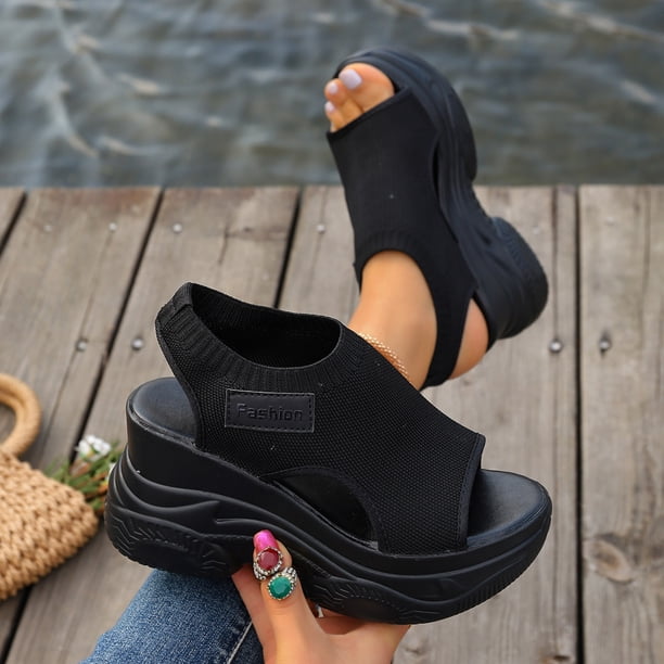 Modstep Women's Comfortable Platform Walking Sandals Memory Foam