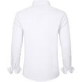 thumbnail image 2 of Men's Dress Shirts Solid Long Sleeve Stretch Wrinkle-Free Formal Shirt Business Casual Button Down Shirts, 2 of 12