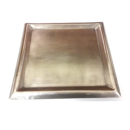 Candle Plate - Rucci Inc Large Stainless Steel Square Plate Candle Holder