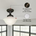 thumbnail image 3 of Design House 577502 Schoolhouse Ceiling Mount Light, Oil Rubbed Bronze, 3 of 5