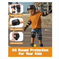 thumbnail image 3 of Conjunto de Protección para Niños: Rodilleras, Coderas y Muñequeras para Patinaje, Ciclismo, Bicicleta, Patinete, Color Negro., 3 of 6