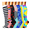 Black White Pink, variant on 7 Pairs Medical Sport Compression Socks - 15-20mmhg Graduated Knee-High Support for Men & Women, Ideal for Soccer, Running, and Nurses