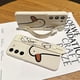 thumbnail image 3 of 3D Cute Cartoom Duck Wrist Band Holder Stand Bracket Case For Samsung Galaxy S23 Ultra S22 Ultra S21 FE S20 Plus S10 Plus S9 Plus A53 A33 A73 5G Shockproof Cover, 3 of 4