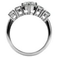 thumbnail image 4 of Luxe Jewelry Designs Stainless Steel Women's Engagement Ring with Round Cubic Zirconia - Size 7, 4 of 4