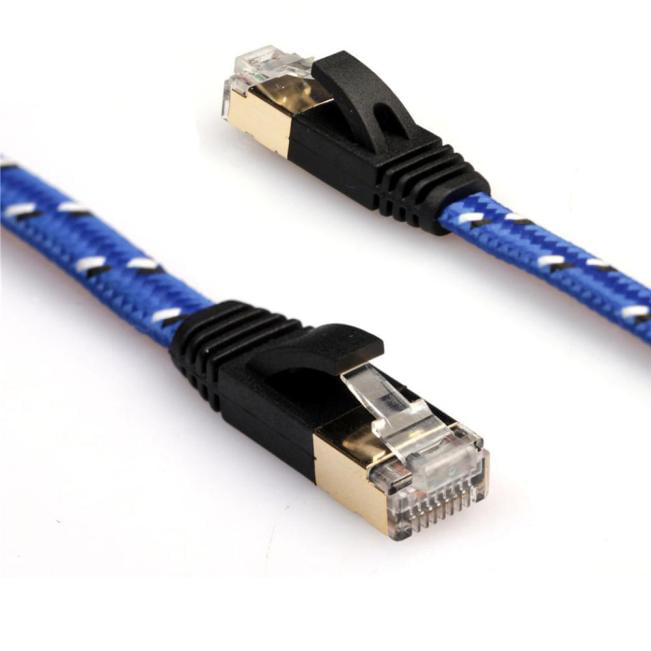 RJ45 CAT7 Ethernet Network SSTP 10 Gbps Patch Lead Flat Cable Cat7 1m to 20m Lot 