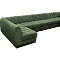 thumbnail image 3 of Meridian Furniture Quinn 7-Piece L-Shaped Fabric Modular Sectional in Green, 3 of 15
