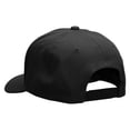 thumbnail image 3 of Trumpet with Flag Ribbon Embroidered Unconstructed High Profile Cotton Flat Bill Cap - Black OSFM, 3 of 5