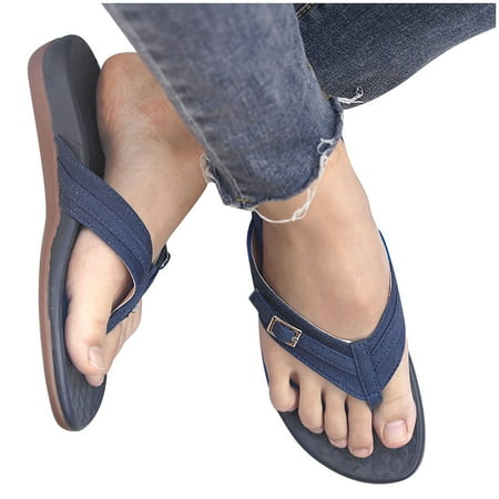 

Midsumdr Fashion Flip-flops for Women Casual Shoes Breathable Sandals Women s Summer Sandals Casual Comfortable Women s Rest Aloe Toe Post Sandals