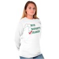 thumbnail image 4 of Xmas Naughty Nice Framed Checklist Plus Size Long Sleeve Graphic Tee Shirt Brisco Brands 3X, 4 of 5