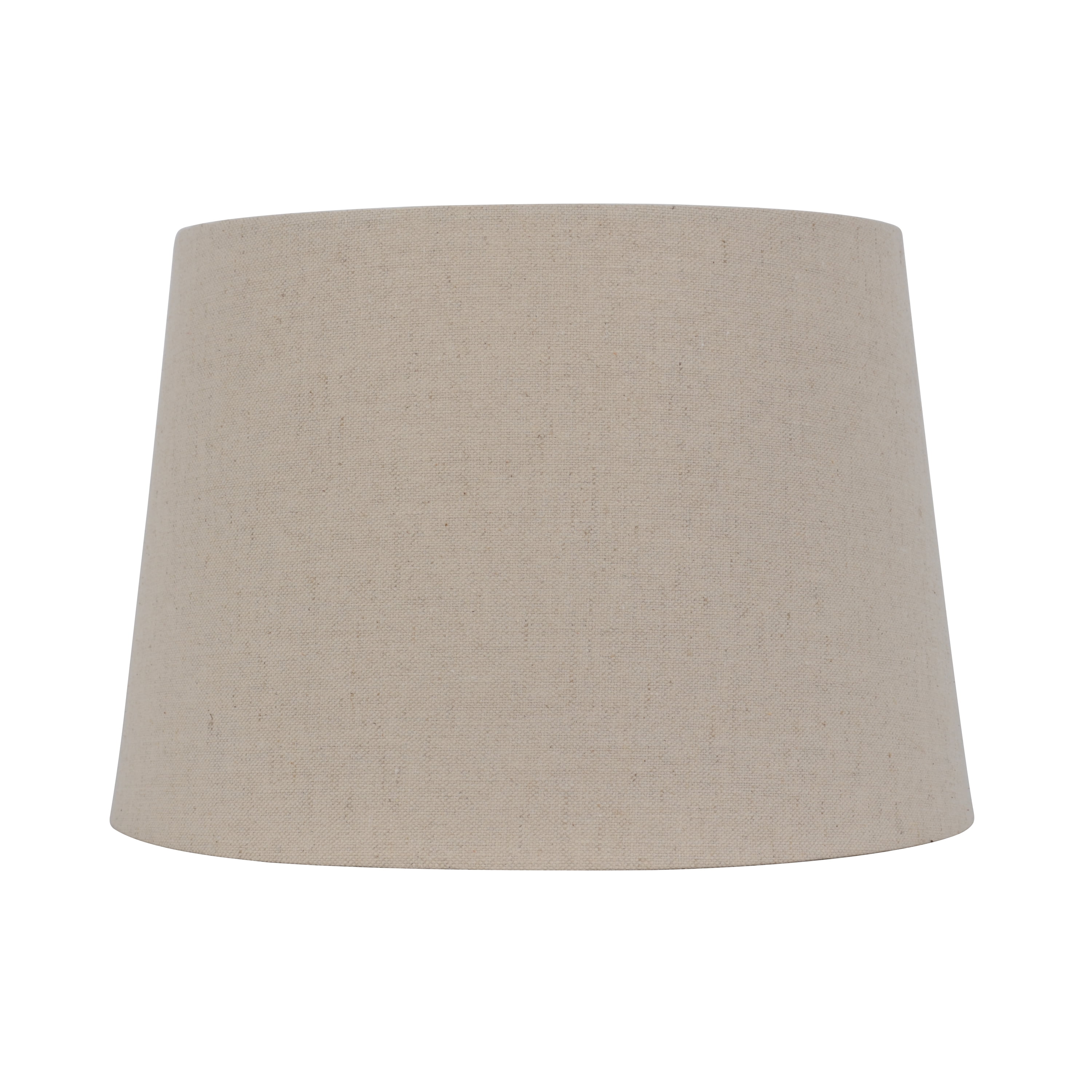 Living Accents  Drum  Brown/White  Fabric  Lamp Shade  1 pk 