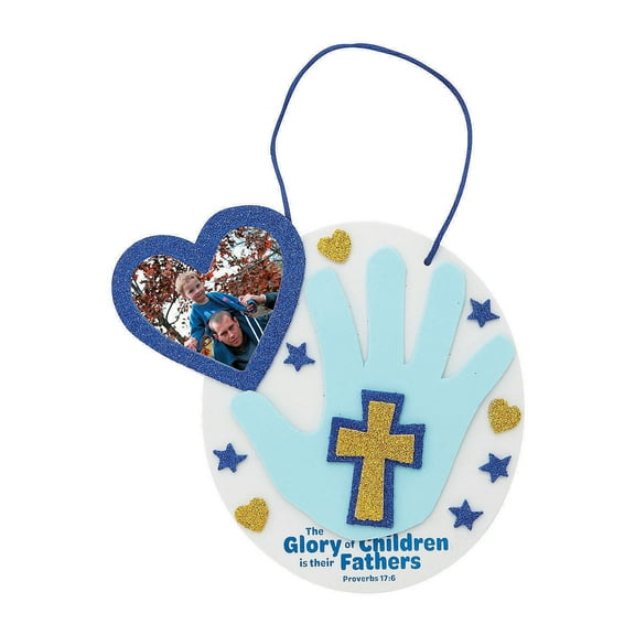 Fun Express Father’s Day Glory of God Picture Frame Handprint Craft Kit - Makes 12