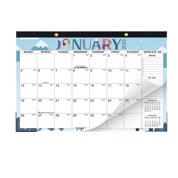 multicolor 2025 Wall Calendar English Version Holiday Desk Calendar For Home Office Multicolor Free Size