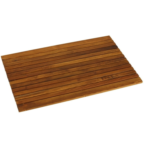 Bare Decor  Cosi String Spa Shower Mat in Solid Teak Wood Oiled Finish, Large: 31.5" x 20"